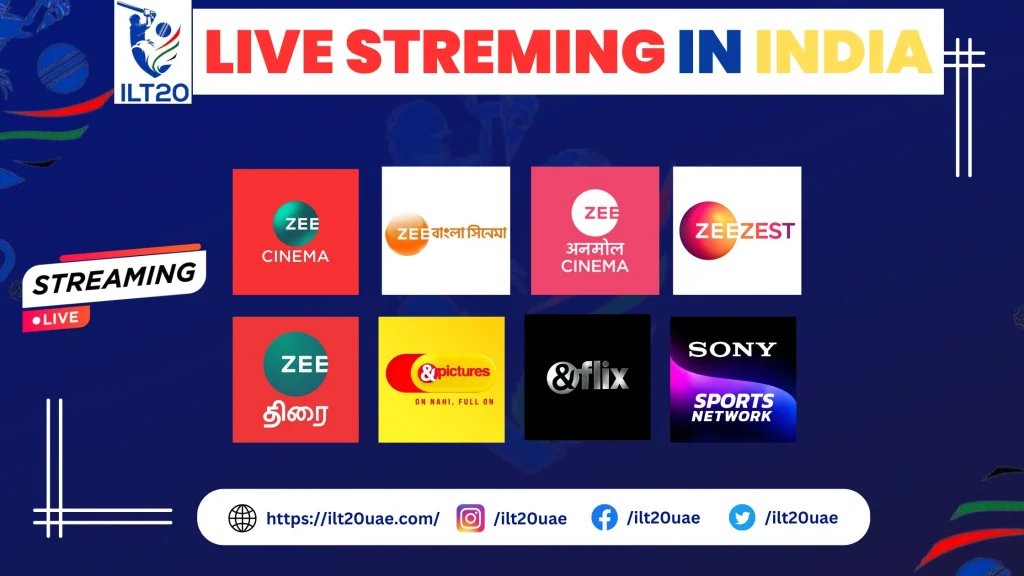 ILT20 2025 Live Streaming in INDIA 