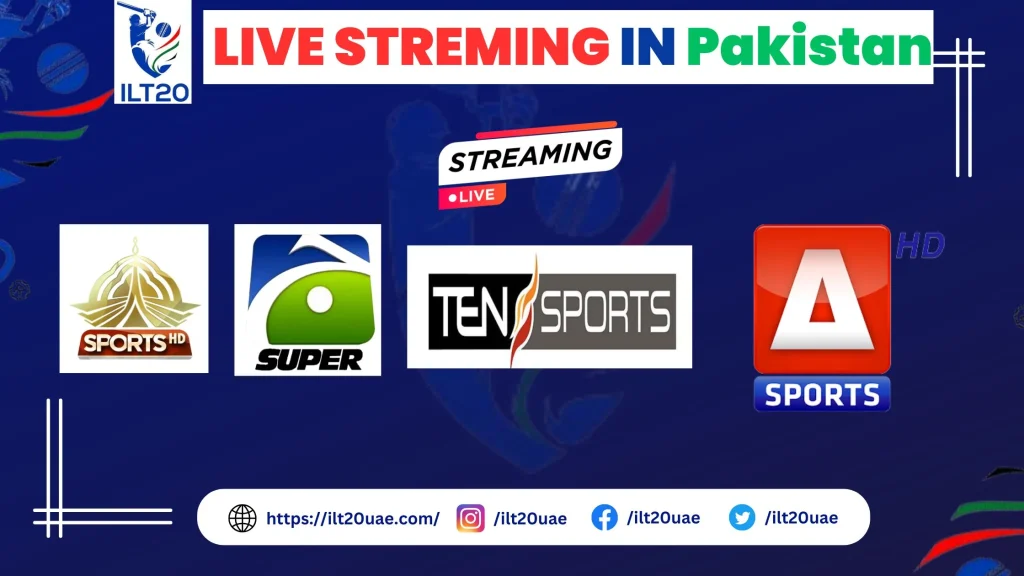 best channels to watch ilt20 live in pakistan