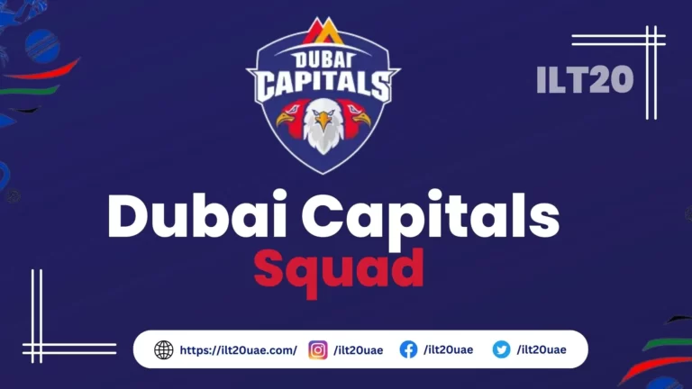 Dubai Capitals Squad 2023 For International League T20