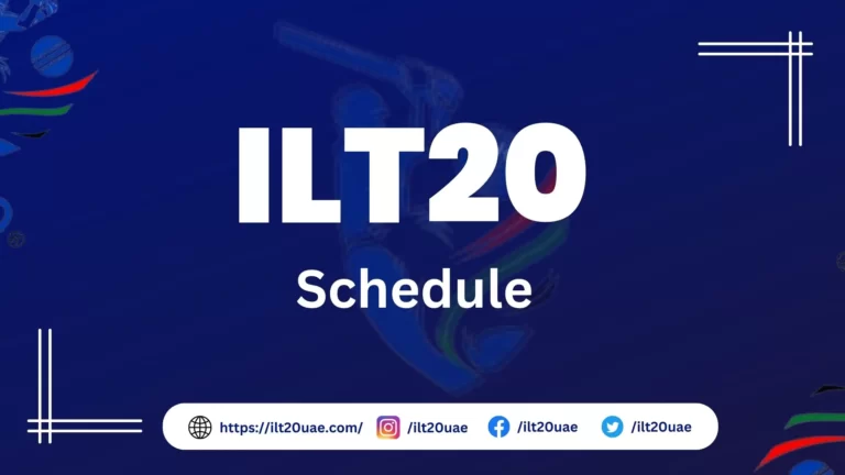 ILT20 Schedule, Fixtures 2023 | International League T20