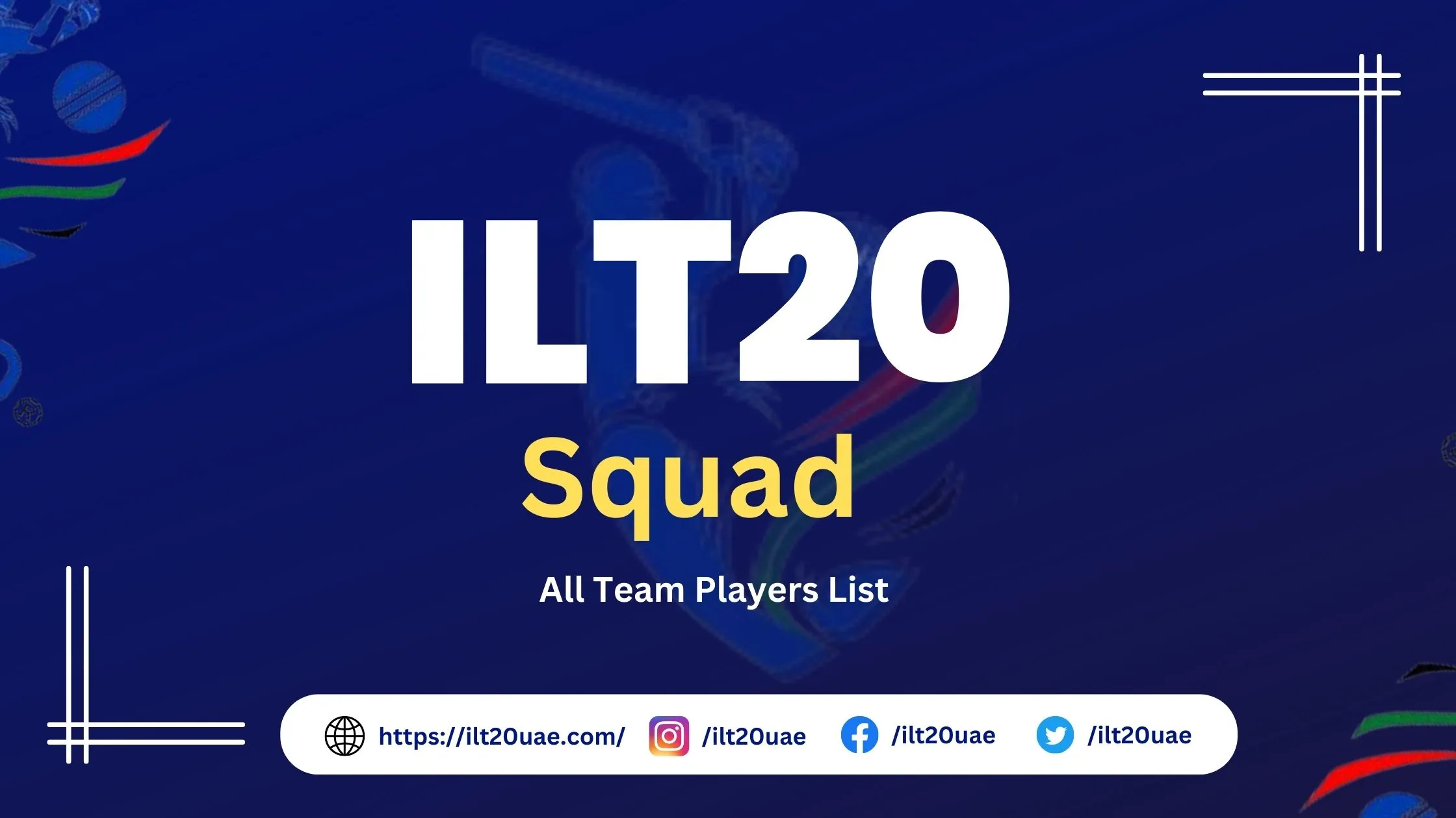 ILT20 Squads 2023 all teams players list