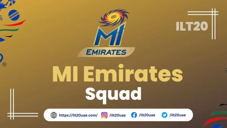 MI Emirates Squad 2023 For International League T20