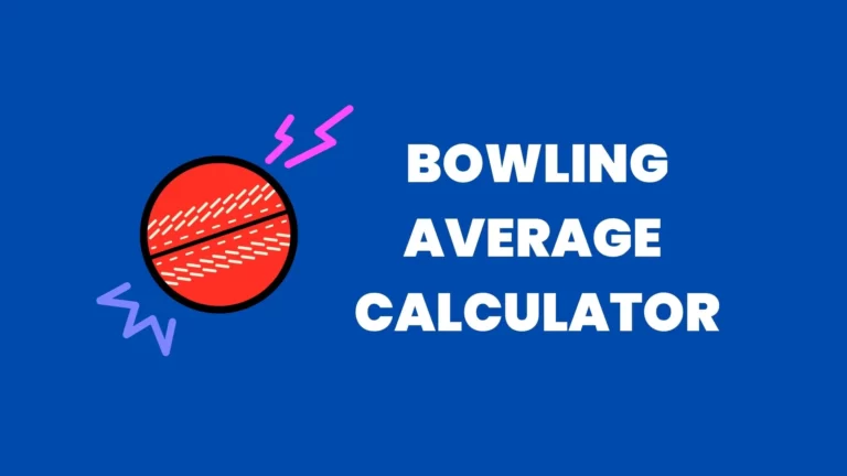 Calculate your Cricket Bowling Average