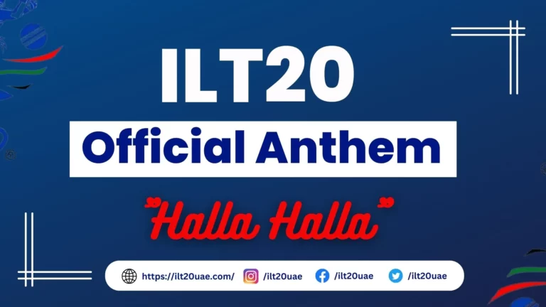 ILT20 Official Anthem “Halla Halla” is out | Rapper Badshah