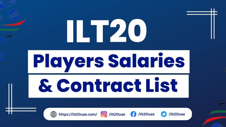 ILT20 Players Salaries, Contracts, Price List and Details 2023