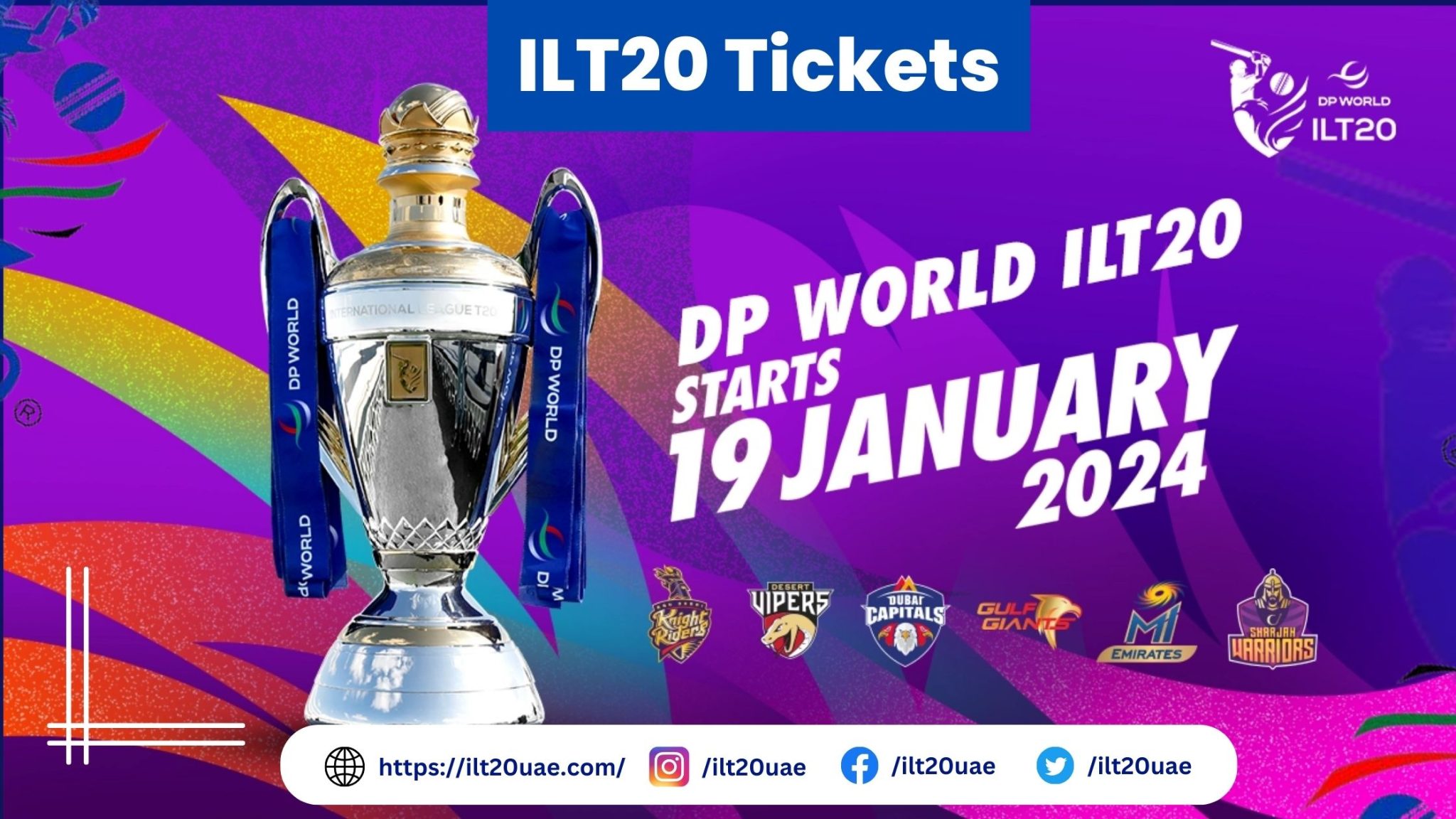 International League T20 2024 ILT20 Tickets on Sale🔥