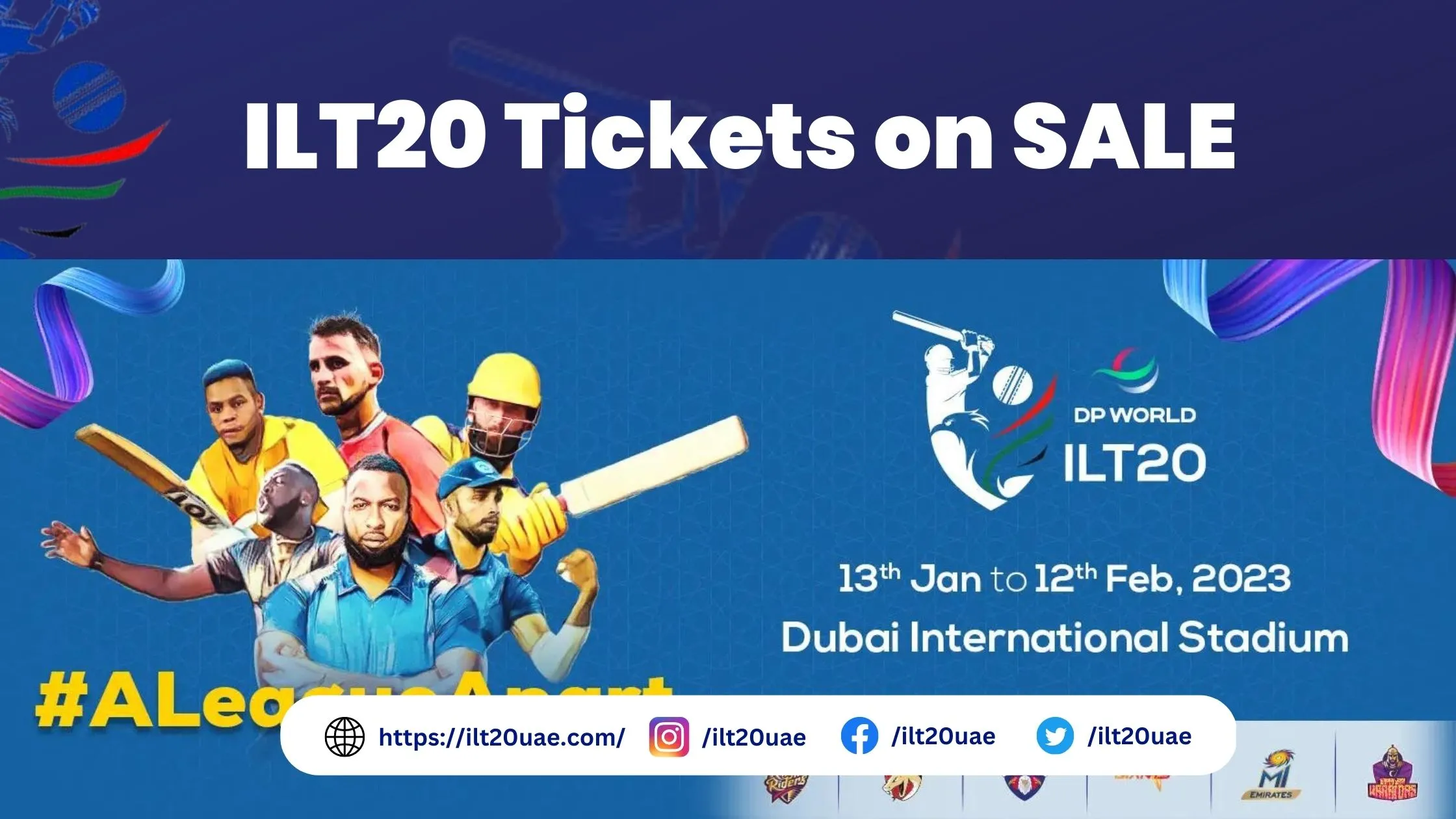 International League T20 2023 ILT20 Tickets on Sale🔥2023