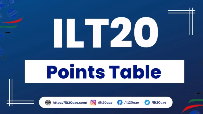 ILT20 Points Table 2023 [UPDATED]- Win, Loss, NRR & Ranking