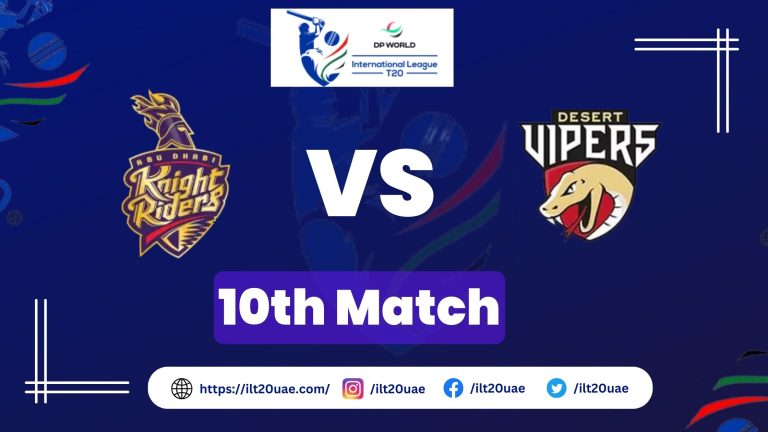 10th Match of ILT20: ADKR VS Desert Vipers Live Score | Playing XI