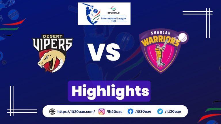 Desert Vipers vs Sharjah Warriors Highlights | Match 13 Results, MOM