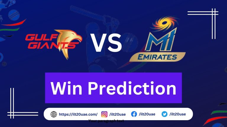 MI Emirates vs Gulf Giants Win Prediction | 4th Match of ILT20