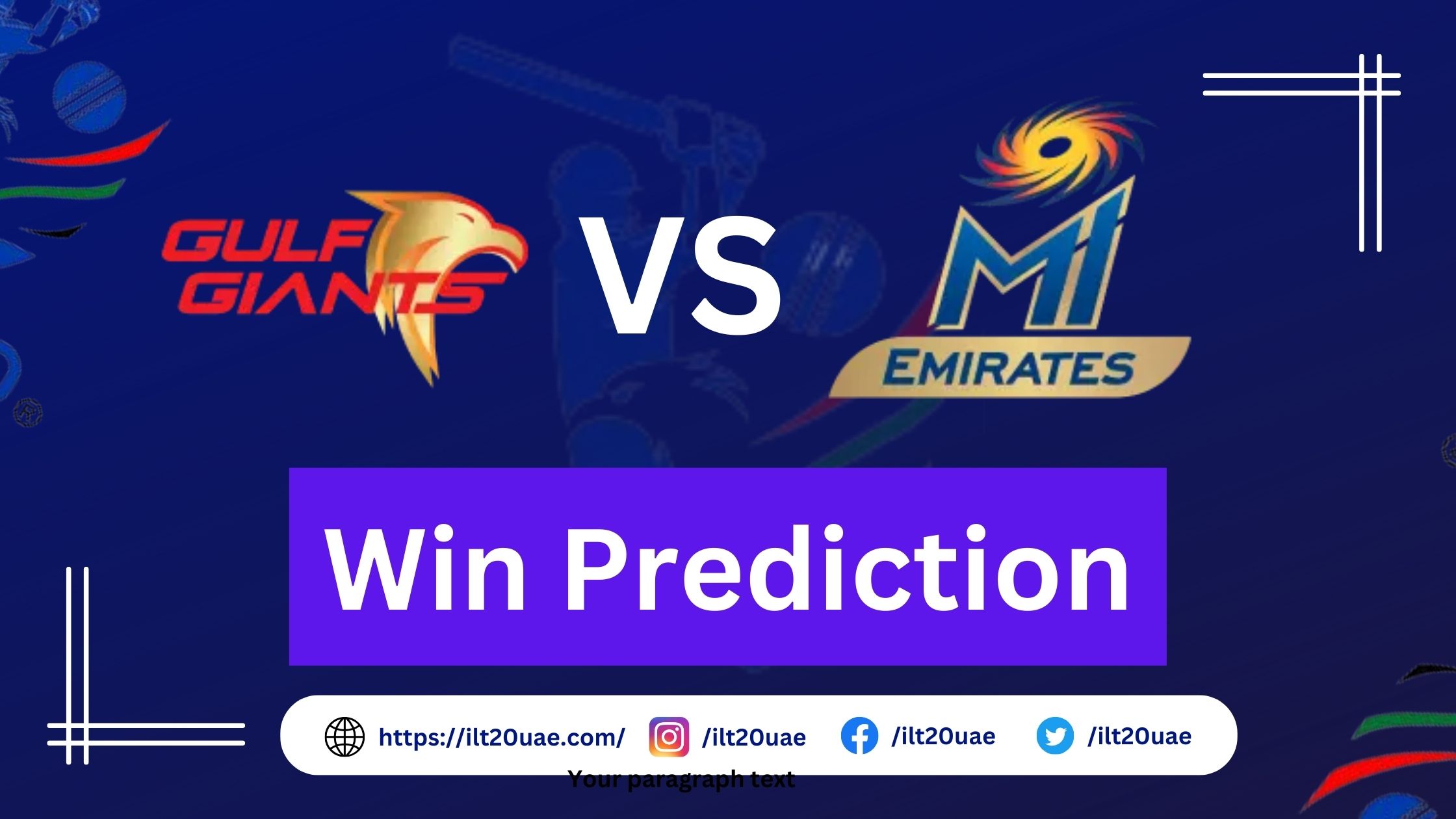 MI Emirates vs Gulf Giants Win Prediction