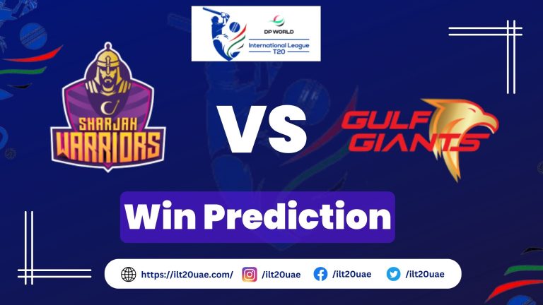 Gulf Giants VS Sharjah Warriors Win Prediction | 1st Match of ILT20 | Who will win?