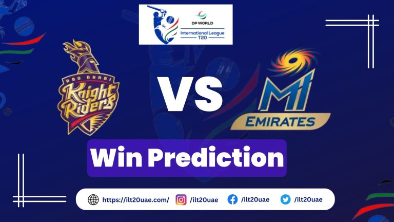 MIE vs ADKR Win Prediction | 12th Match of ILT20 | Who will win?