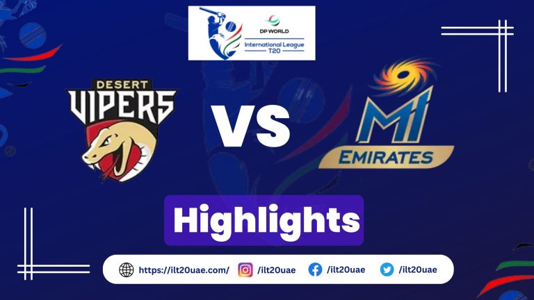 Desert Vipers vs MI Emirates Highlights | Match 15 Results, MOM