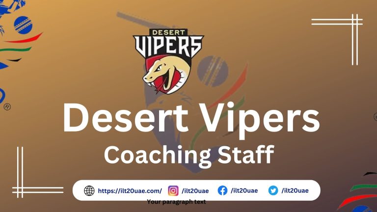 Desert Vipers Coaching Staff: Head Coach, Director