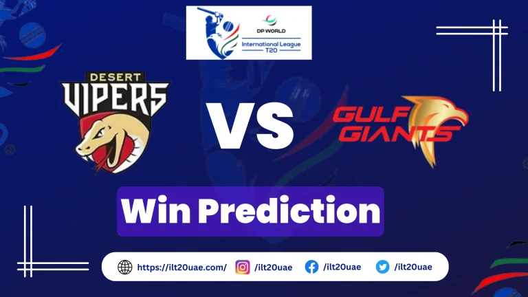 DV vs GG Win Prediction | 19th Match of ILT20, Who will win?