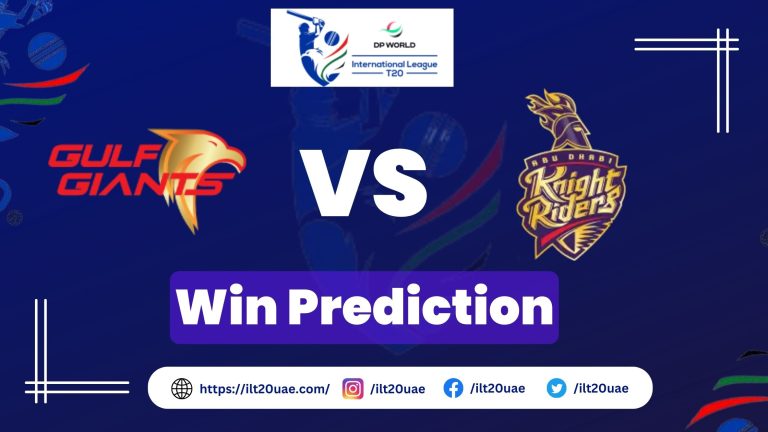 GG vs ADKR win Prediction | 28th Match of ILT20 | Who will win?
