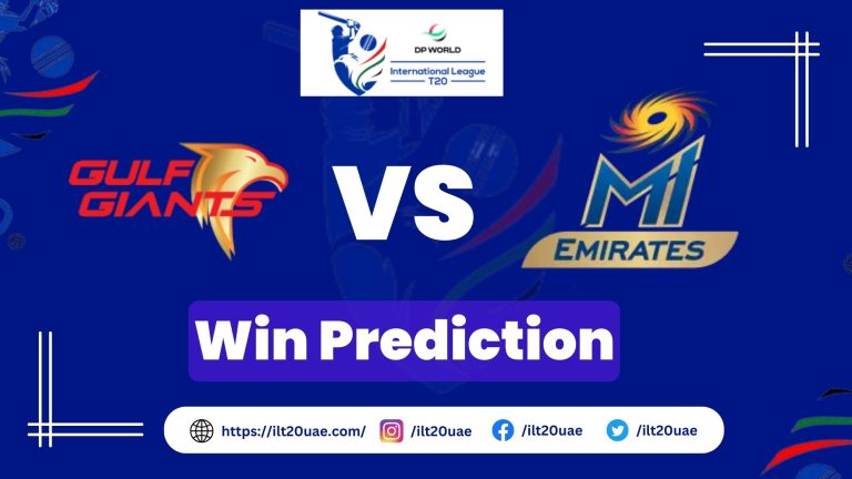 GG vs MIE Win Prediction | 1st Qualifier of ILT20 | Who will win?