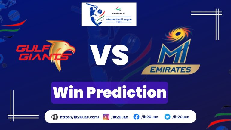 MIE vs GG Win Prediction | 26th Match of ILT20 | Who will win?
