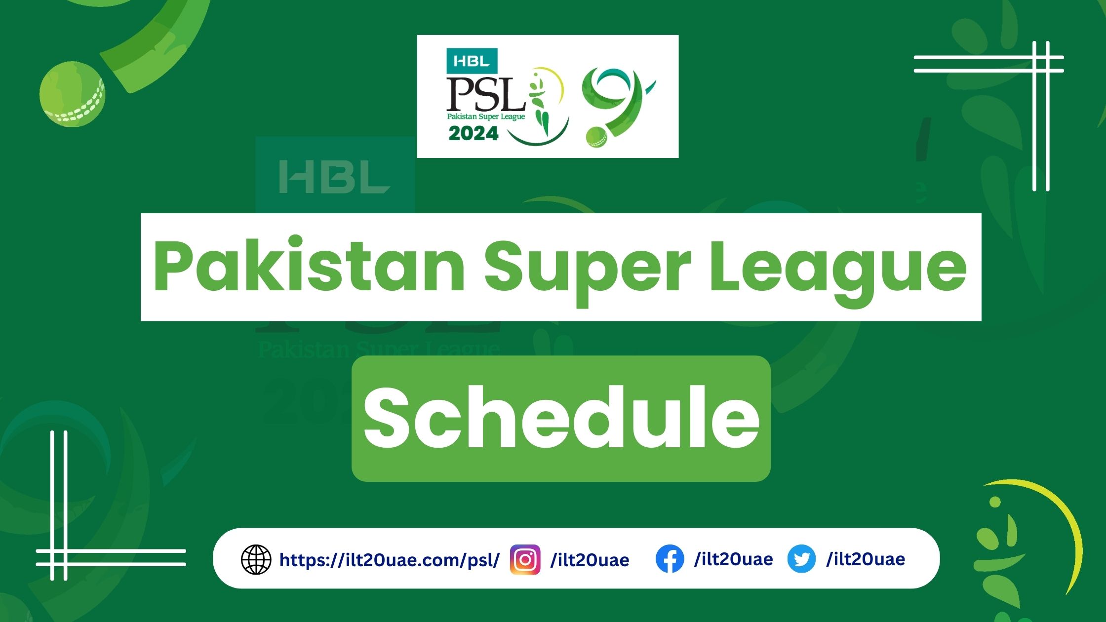 Pakistan Super League psl schedule