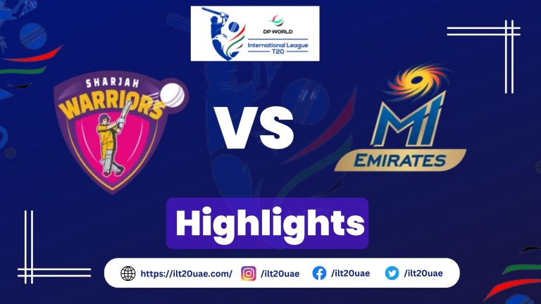 Sharjah Warriors vs MI Emirates Highlights | Match 18 Results, MOM