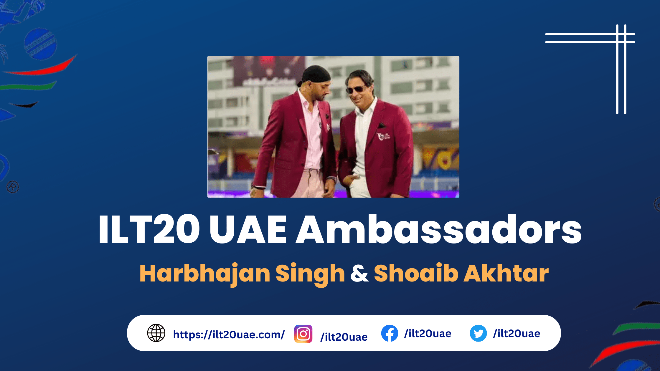 Harbhajan Singh & Shoaib Akhtar Reunite as Ambassadors