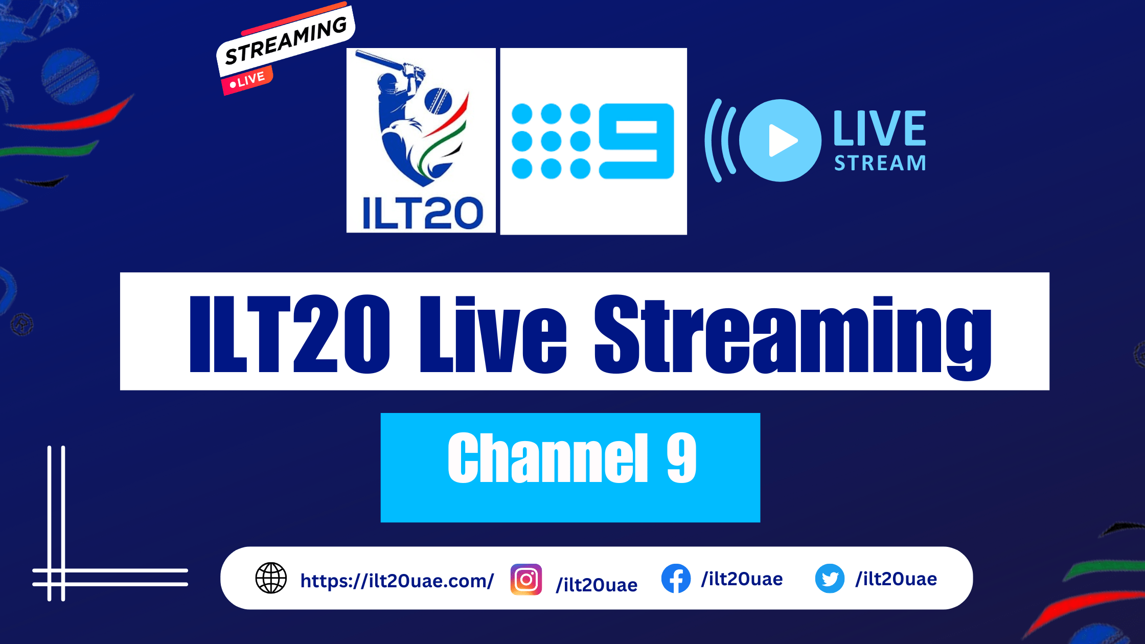 ILT20 Live Streaming on Channel 9