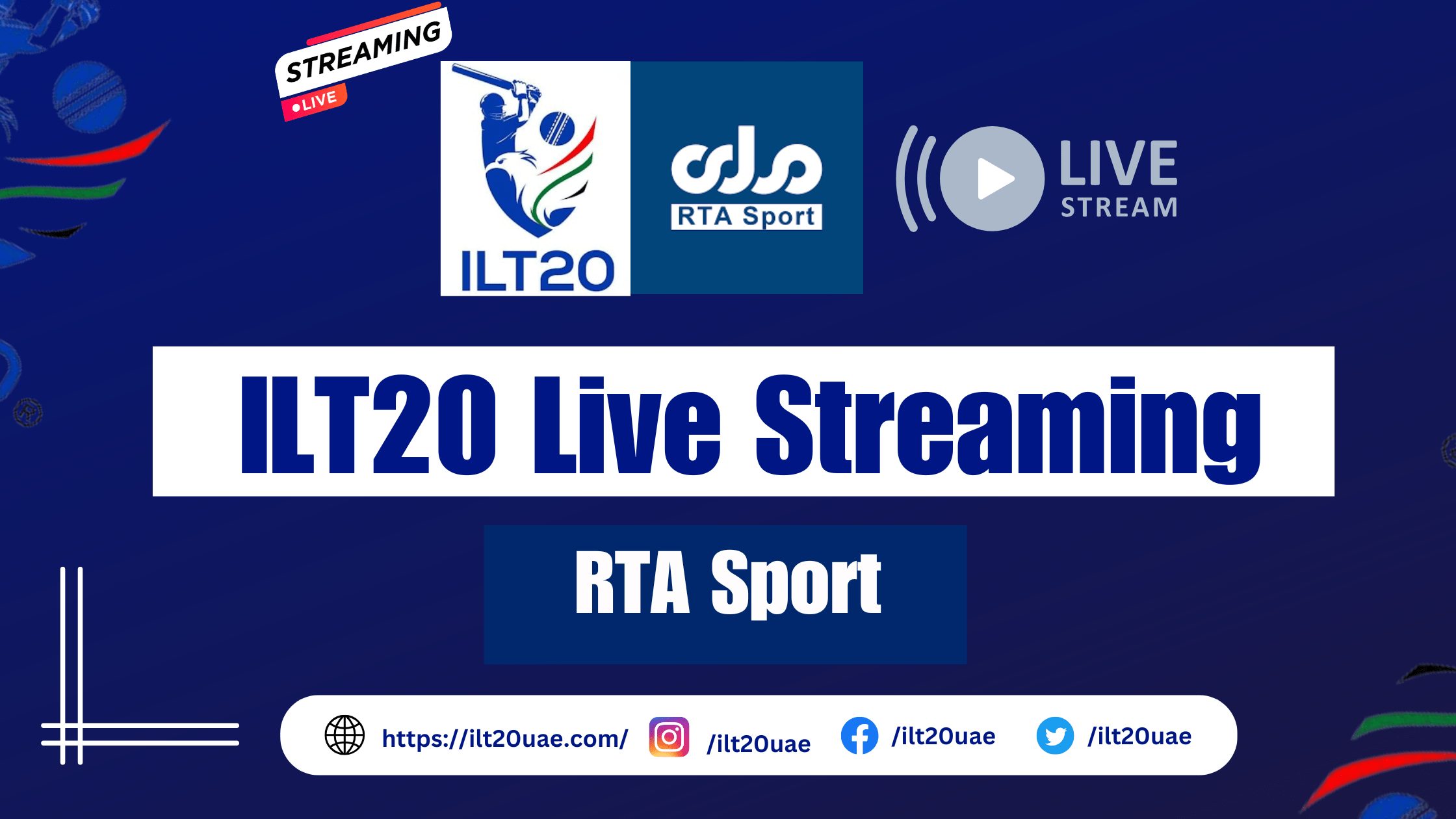 ILT20 Live Streaming on RTA Sport