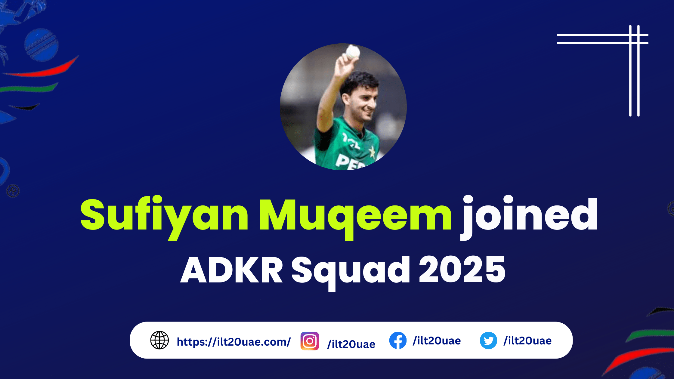 Sufiyan Muqeem Joins Abu Dhabi Knight Riders